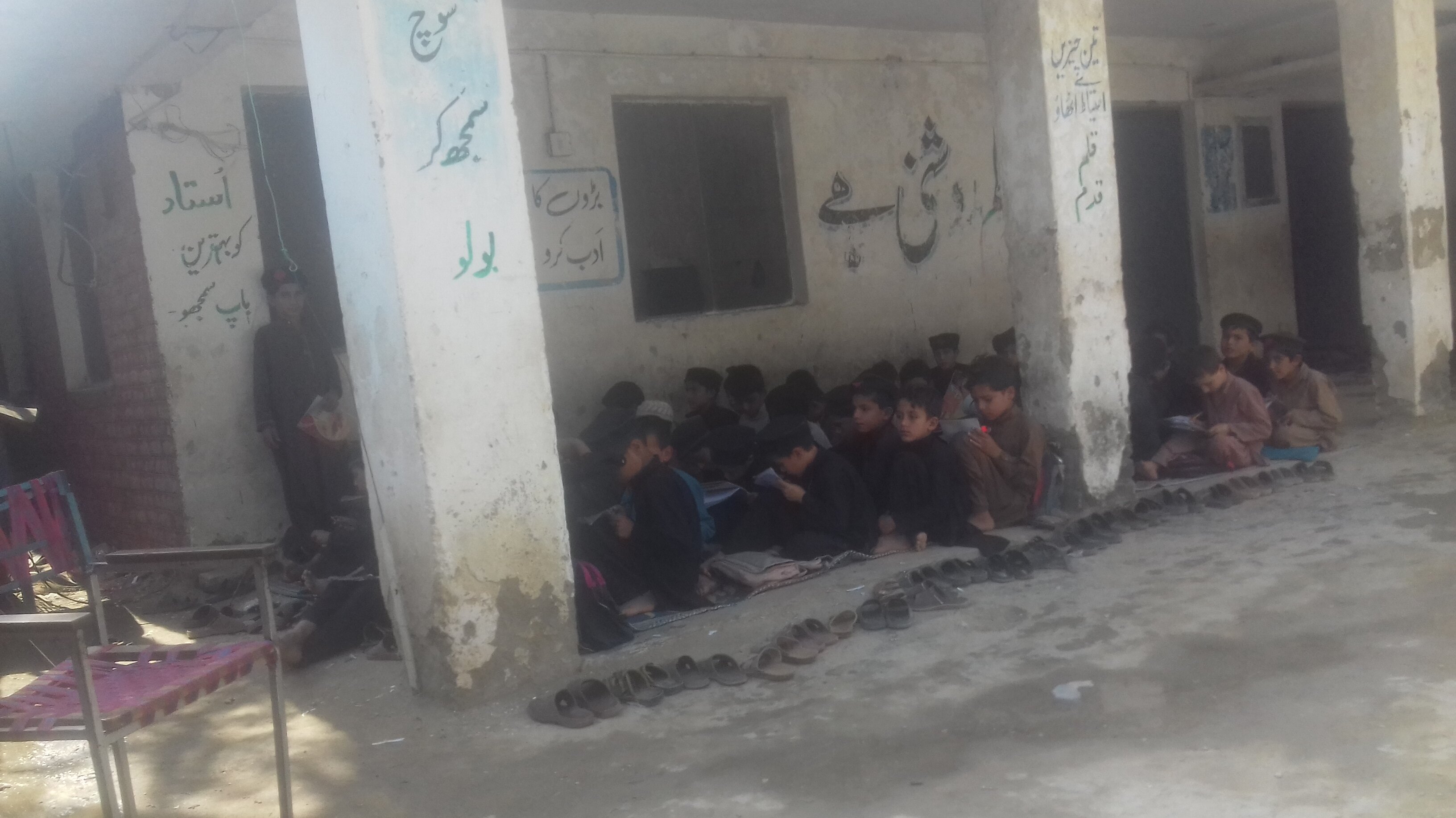 Students attending classes in Charsadda school declared unsafe by C&W Department